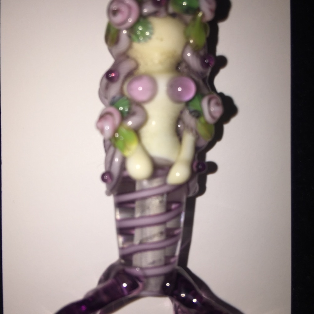 Mermaid Pendant Lampwork Glass Bead